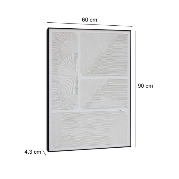 لوحة جدارية طلاء سواي  90×60 سم - ابيض