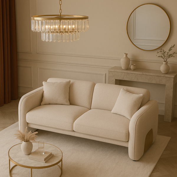 كنبة ثنائي بونو - بيج وذهبي