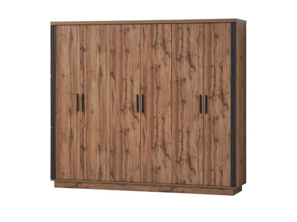 طقم غرفة نوم كينج 6 قطع فينتو - 180x200 - بني وأسود