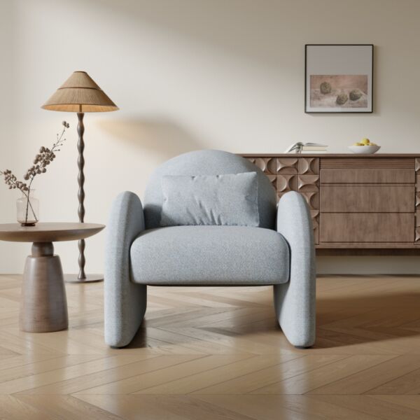 كنبة مفرد لوسين - ازرق فاتح