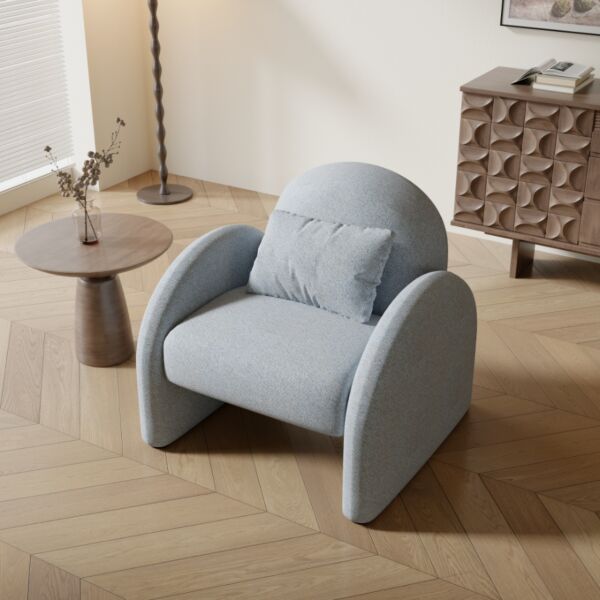 كنبة مفرد لوسين - ازرق فاتح