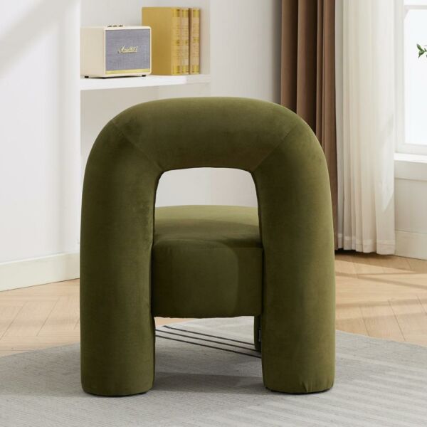 كرسي مفرد مخمل ميوكا - أخضر