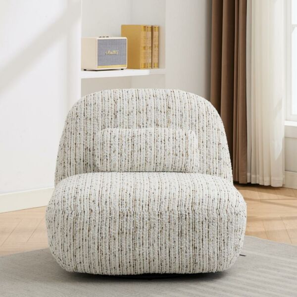 كرسي دوار ريكو - أبيض ومتعدد الالوان