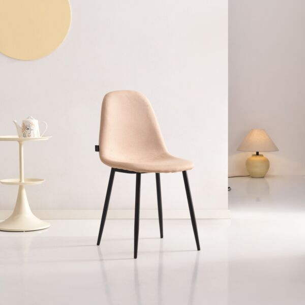 كرسي طاولة طعام لاتيا بيج - 44x87x52 سم