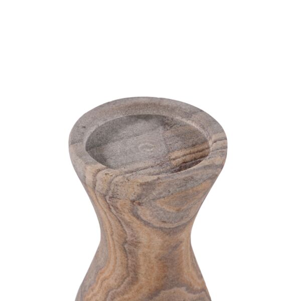 حامل شموع من الحجر الرملي - بني ومتعدد الالوان