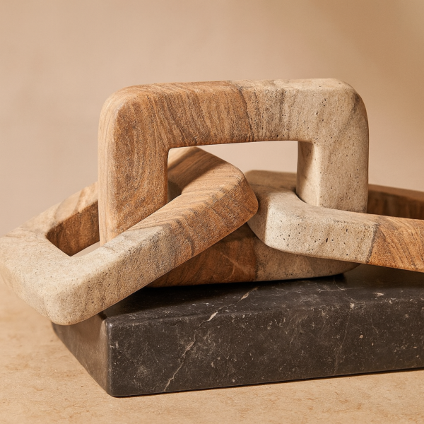 تحفة رابط سلسلة من الحجر الرملي - بني فاتح ومتعدد الالوان