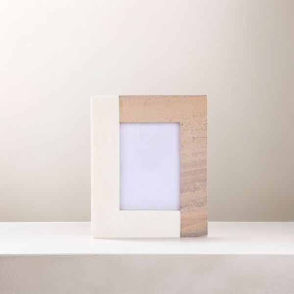 اطار صور ماربل من الخشب والرخام - متعدد الالوان