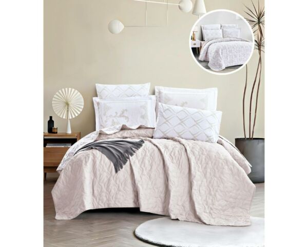 لحاف كوين سادة وجهين امرال - وردي