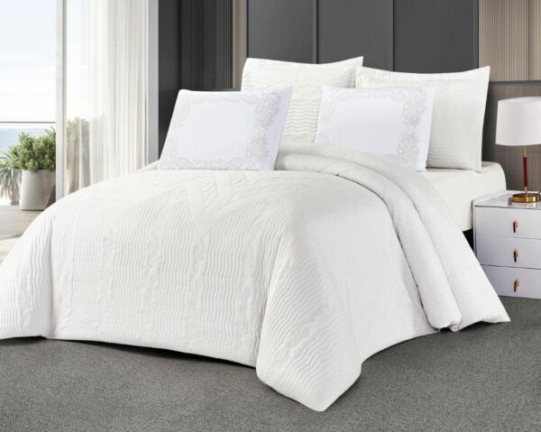 طقم لحاف كوين استريم لايف سادة 4 قطع تانيا - سكري