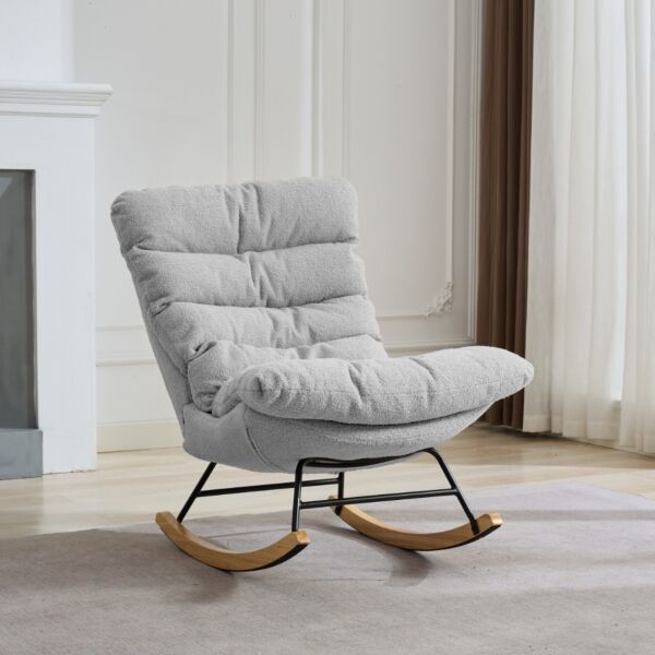 كرسي استرخاء هزاز مدونا - رمادي