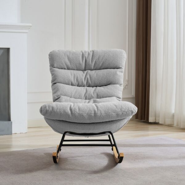 كرسي استرخاء هزاز مدونا - رمادي