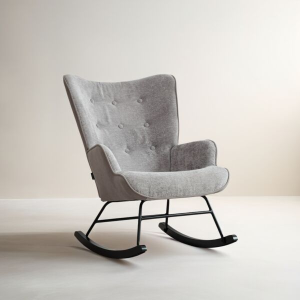 كرسي استرخاء هزاز ريناي - رمادي