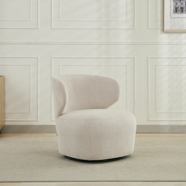 كرسي دوار ريبيل - بيج واسود