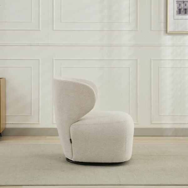 كرسي دوار ريبيل - بيج واسود