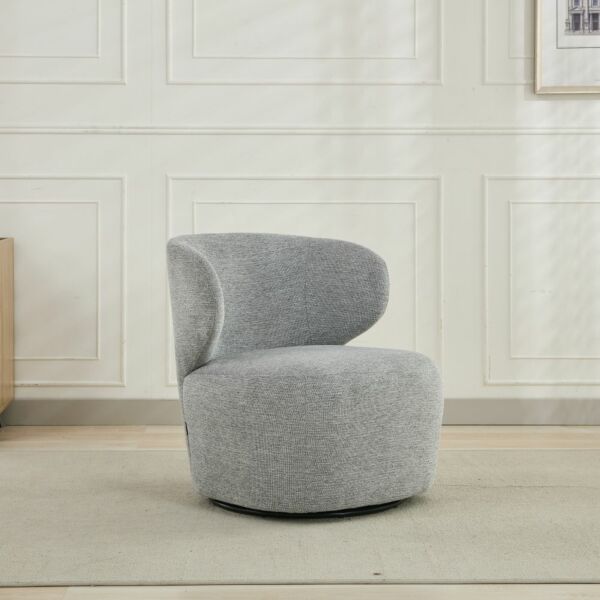 كرسي دوار ريبيل - رمادي واسود