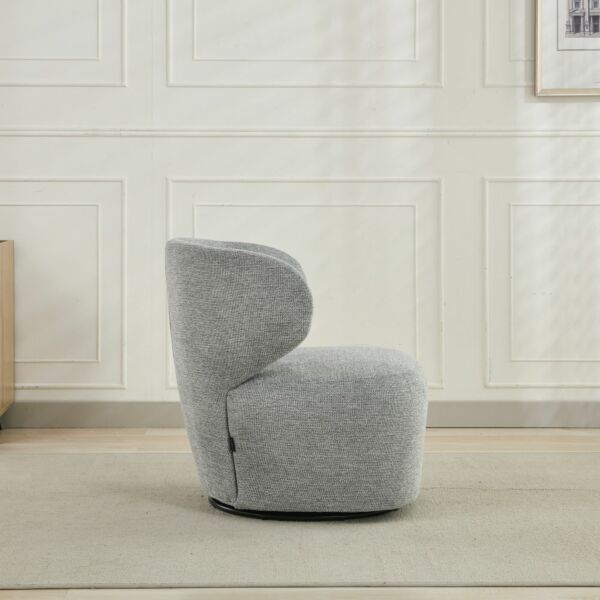 كرسي دوار ريبيل - رمادي واسود