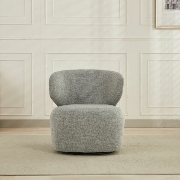 كرسي دوار ريبيل - رمادي واسود