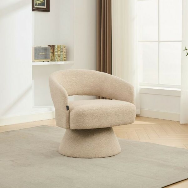 كرسي دوار مارت - بيج واسود