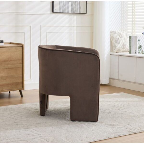 كرسي مفرد روما - بني غامق