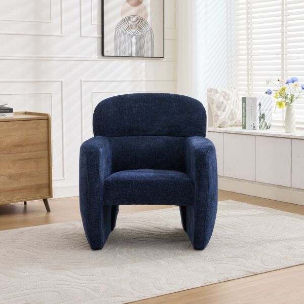 كرسي مفرد نازك - ازرق غامق