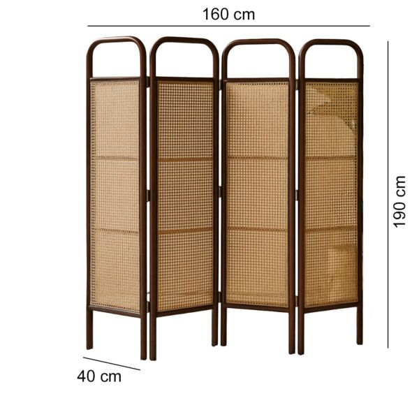 بارتشن راتان طبيعي من ويلو - بني وبيج