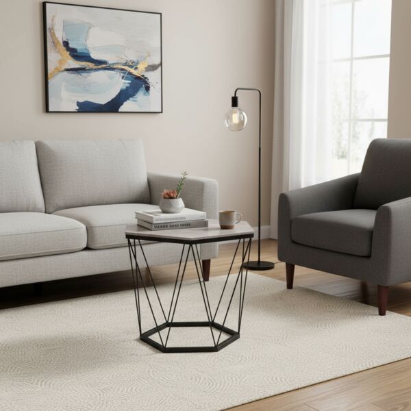 طاولة قهوة سطح سيراميك كوفينا - رمادي