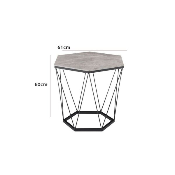 طاولة قهوة سطح سيراميك كوفينا - رمادي