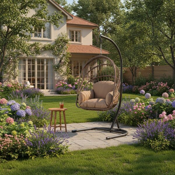 أرجوحة حديقة جاردينيا - مقعد واحد - بني فاتح