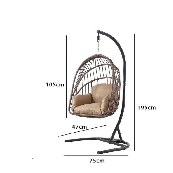 أرجوحة حديقة جاردينيا - مقعد واحد - بني فاتح