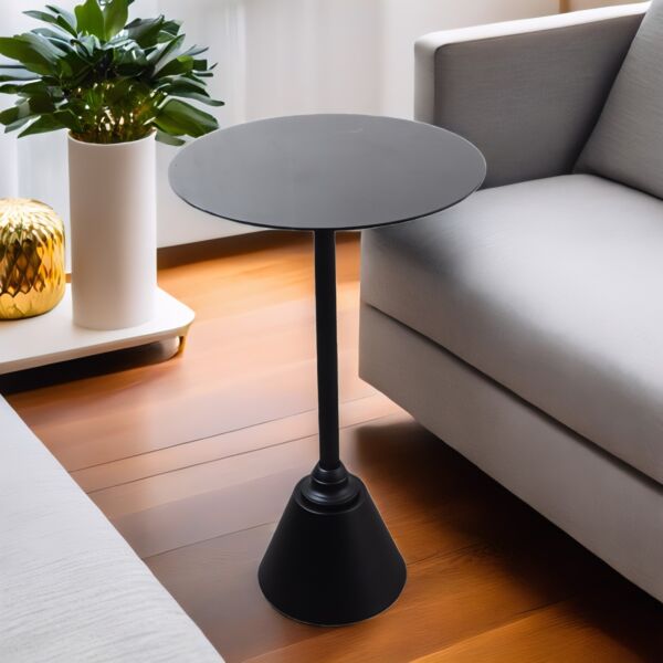 طاولة جانبية كبيرة راوند - اسود
