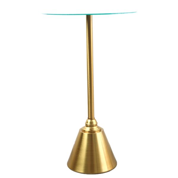 طاولة جانبية كبيرة راوند - ذهبي