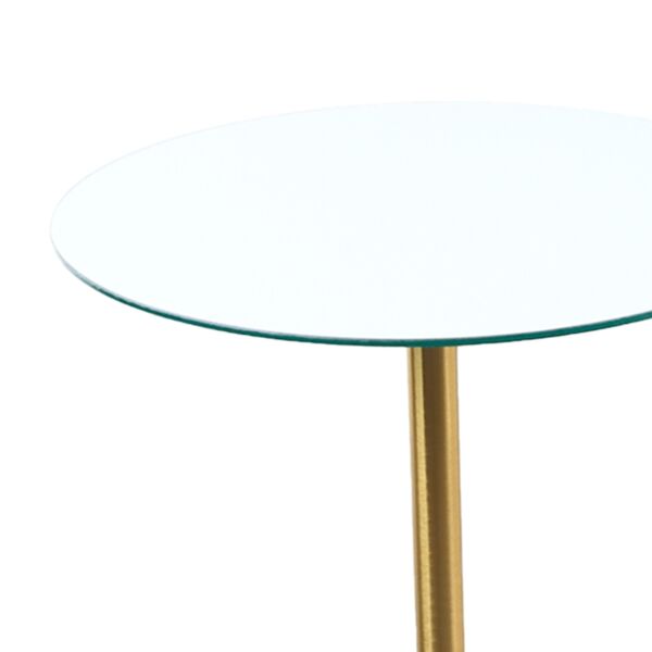 طاولة جانبية كبيرة راوند - ذهبي