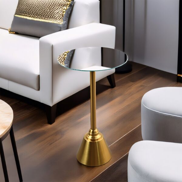 طاولة جانبية صغيرة راوند - ذهبي