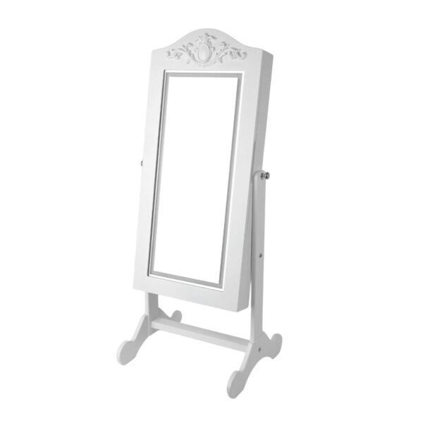 خزانة منظم اكسسوار مستطيل تاج واضاءة ليد تيارا أبيض 