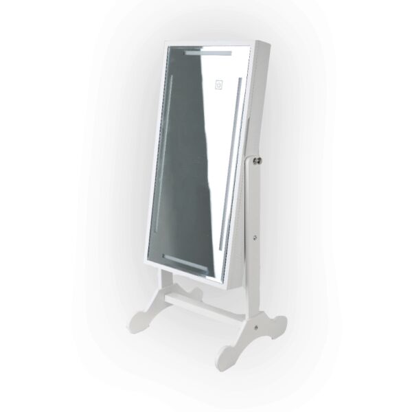 خزانة ومنظم اكسسوار مستطيل بإضاءة ليد أبيض 