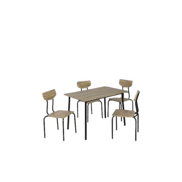 طقم طاولة طعام مع 4 كراسي دارسي لون بيج وأسود
