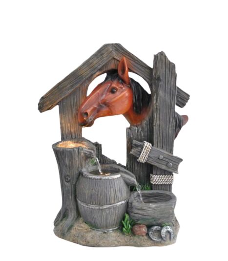 شلالنافورةمياه الحصان  مع إضاءة إل أي دي