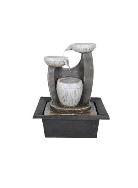 شلالنافورةمياه  الأطباق بقاعدة مع إضاءة LED