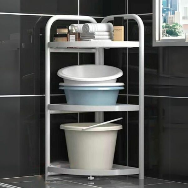 وحدة رفوف تنظيم ثلاث أدوار كورنرا لون أبيض