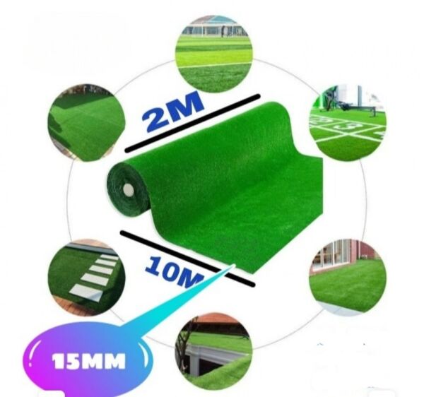 عشب صناعي أخضر رول مقاس  2 10 م ثخانة 1.5 سم