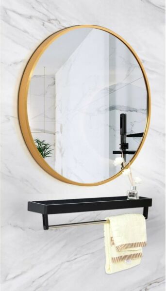 مرآة حائط لومينا 60 سم  -  ذهبي