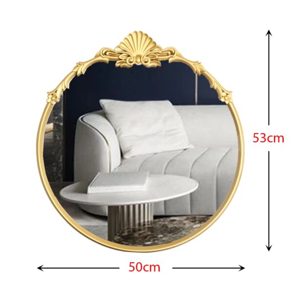 مرآة جدارية شكل تاج 53 سم - ذهبي