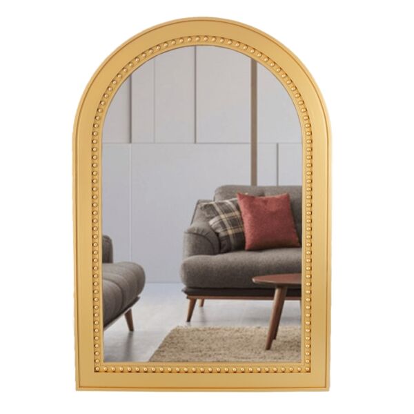 مرآة جدارية مقوسة - ذهبي