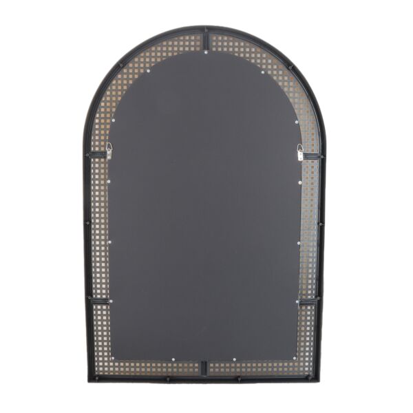 مرآة جدارية مخرمة بتصميم شباك - ذهبي