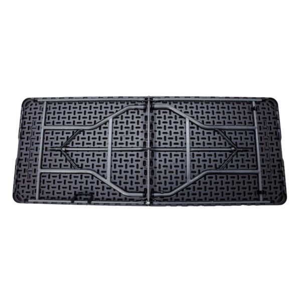 طاولة فايبر مستطيلة قابلة للطي - بني غامق