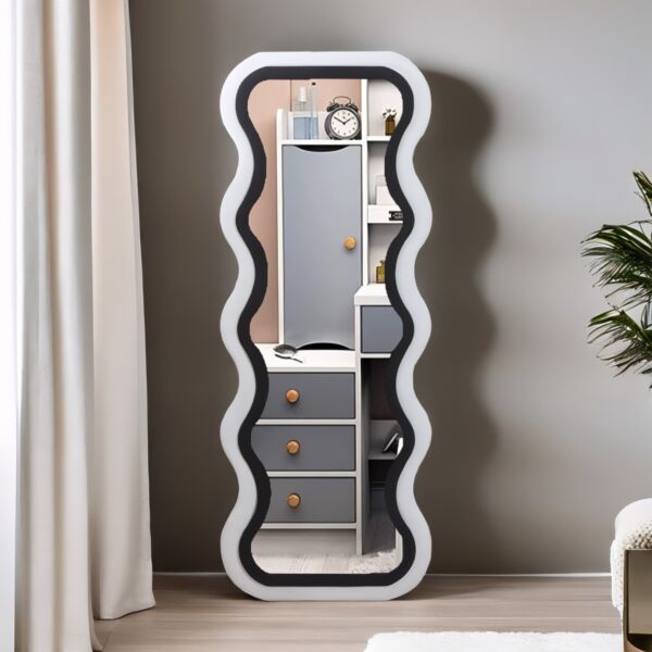 مرآة حائط لانف - ابيض واسود