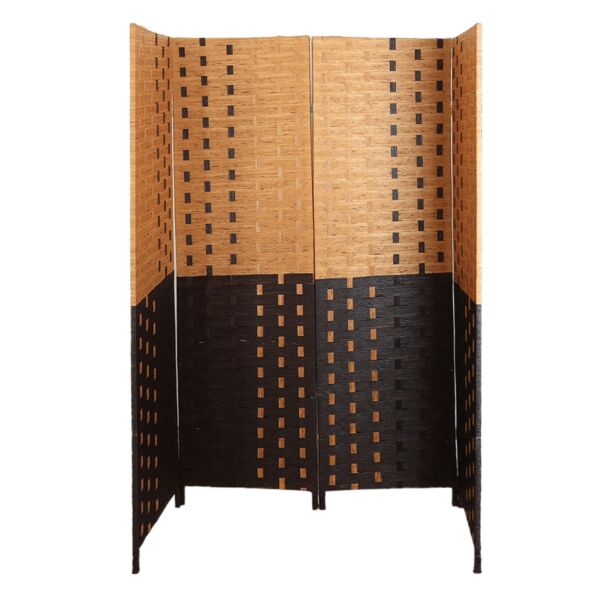 فاصل غرف بارتشن قابل للطي مكسيكو - بيج وبني غامق