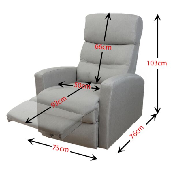 كرسي استرخاء صولا قابل للتعديل - رمادي فاتح