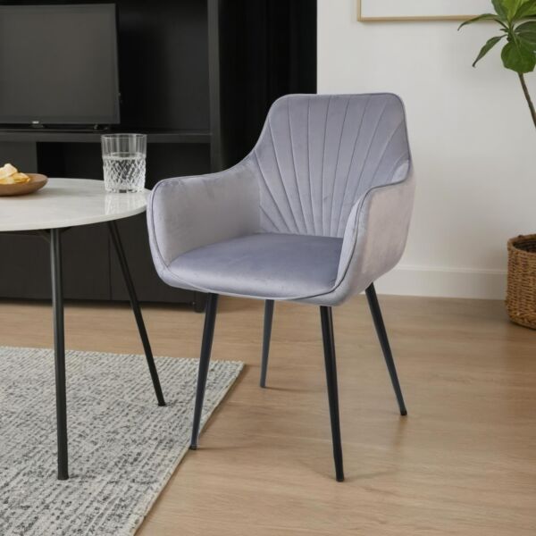 كرسي طعام يونايتد - رصاصي