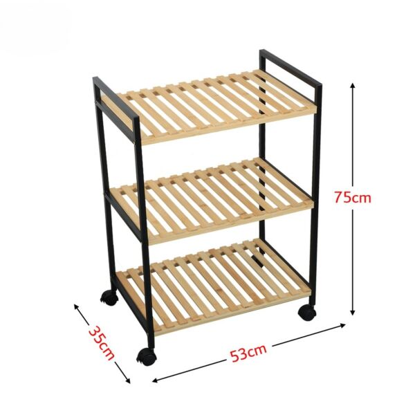 وحدة تنظيم 3 أدوار خشب وحديد اريا - خشبي وأسود